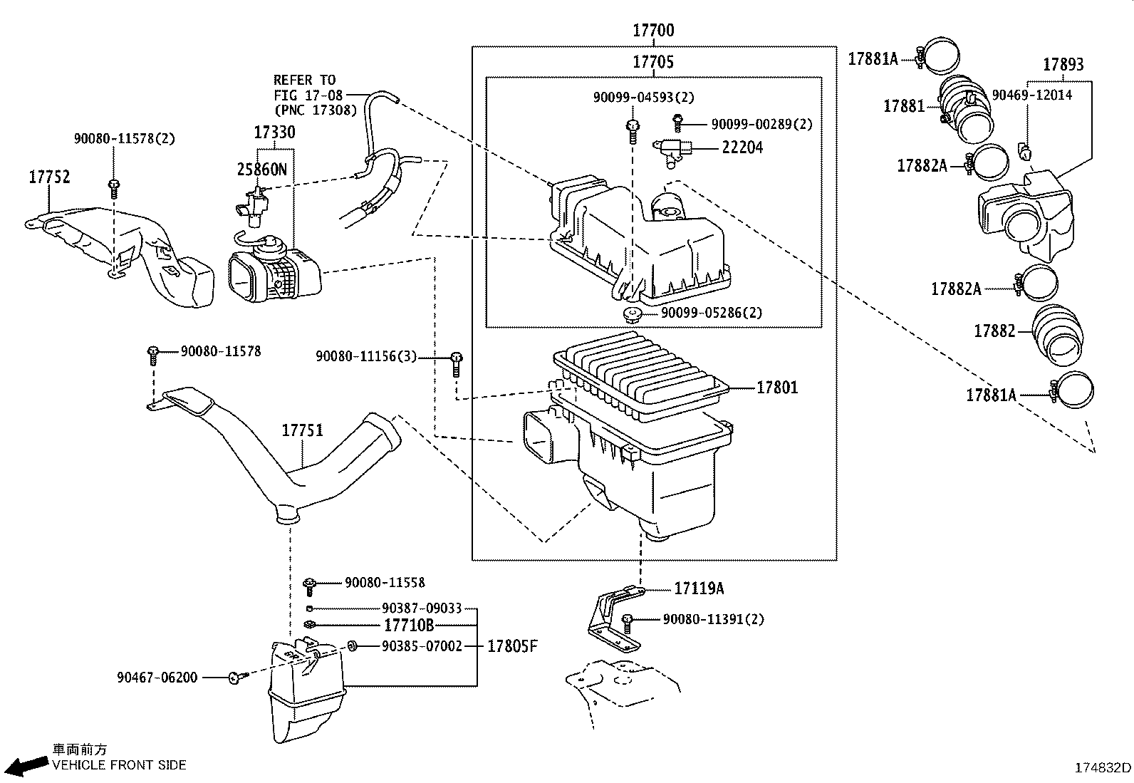 17700-0P070 CLEANER ASSY, AIR product image