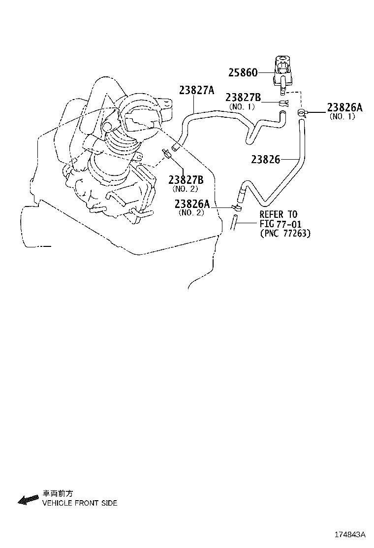 90080-46347 CLIP(FOR FUEL VAPOR FEED HOSE, NO.1) product image