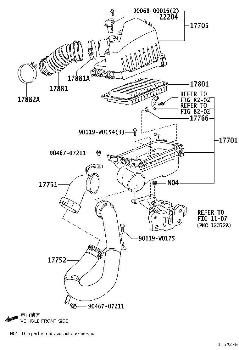 17705-37121 CAP SUB-ASSY, AIR CLEANER product image