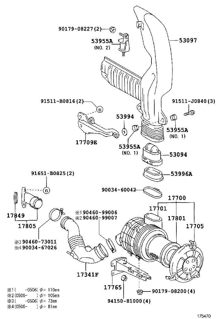 17341-78210 HOSE, AIR, NO.2 product image