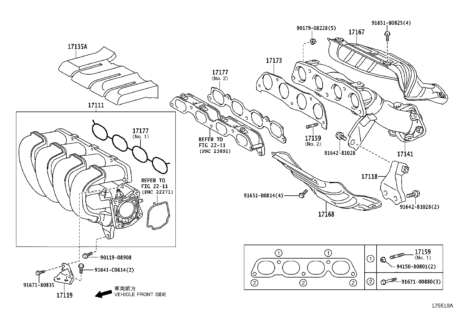 90126-08042 BOLT, STUD(FOR MANIFOLD TO CYLINDER HEAD) product image