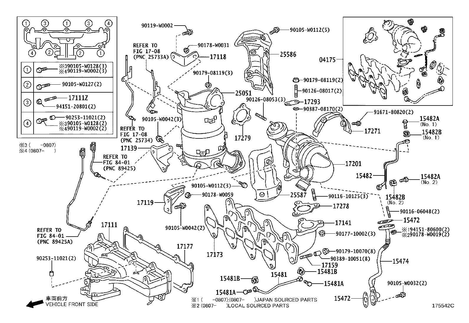 15472-0R010 GASKET, TURBO OIL OUTLET, NO.1 product image