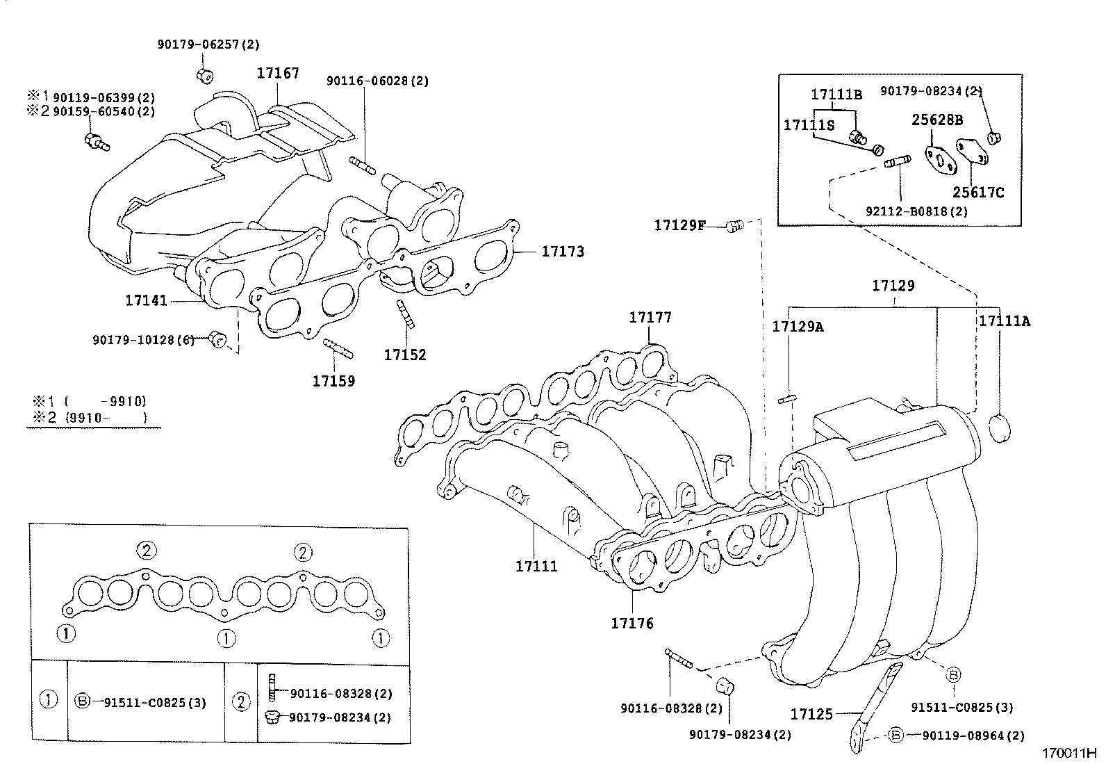 17141-54151 MANIFOLD, EXHAUST product image