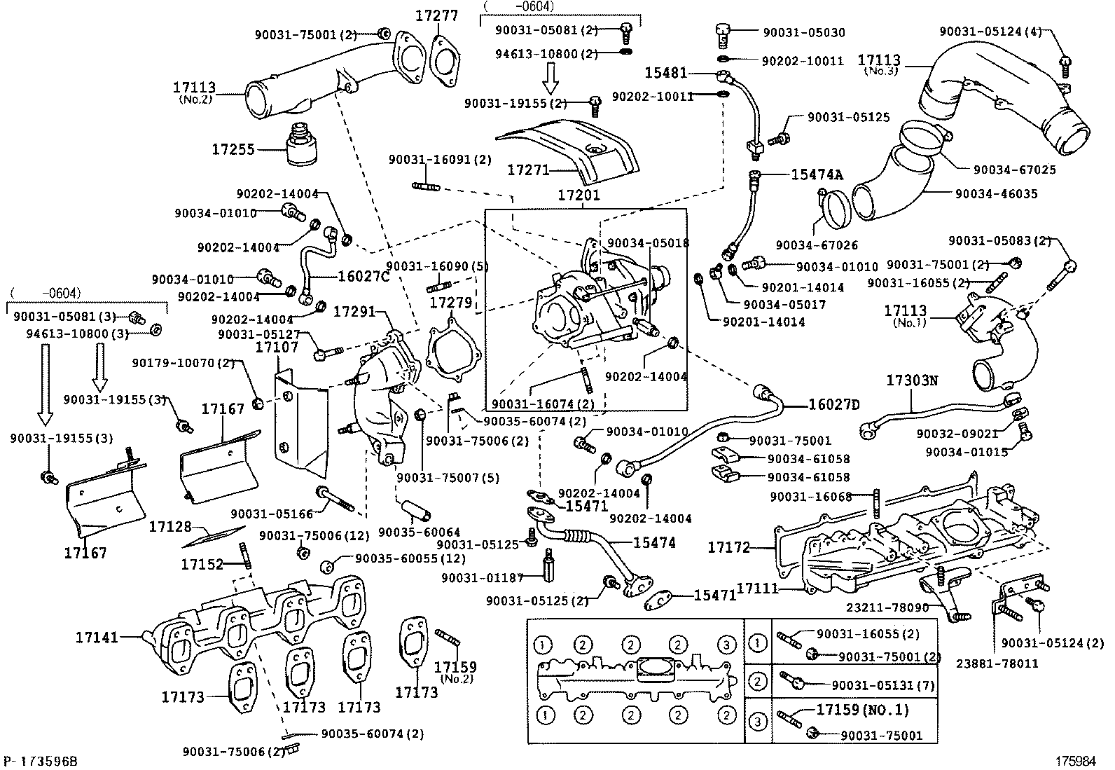 90201-12030 GASKET(FOR TURBO OIL INLET PIPE) product image