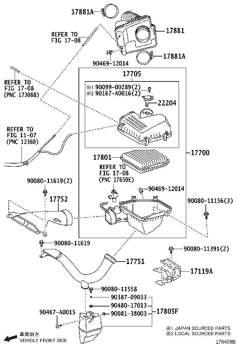 17705-AD014 CAP SUB-ASSY, AIR CLEANER product image