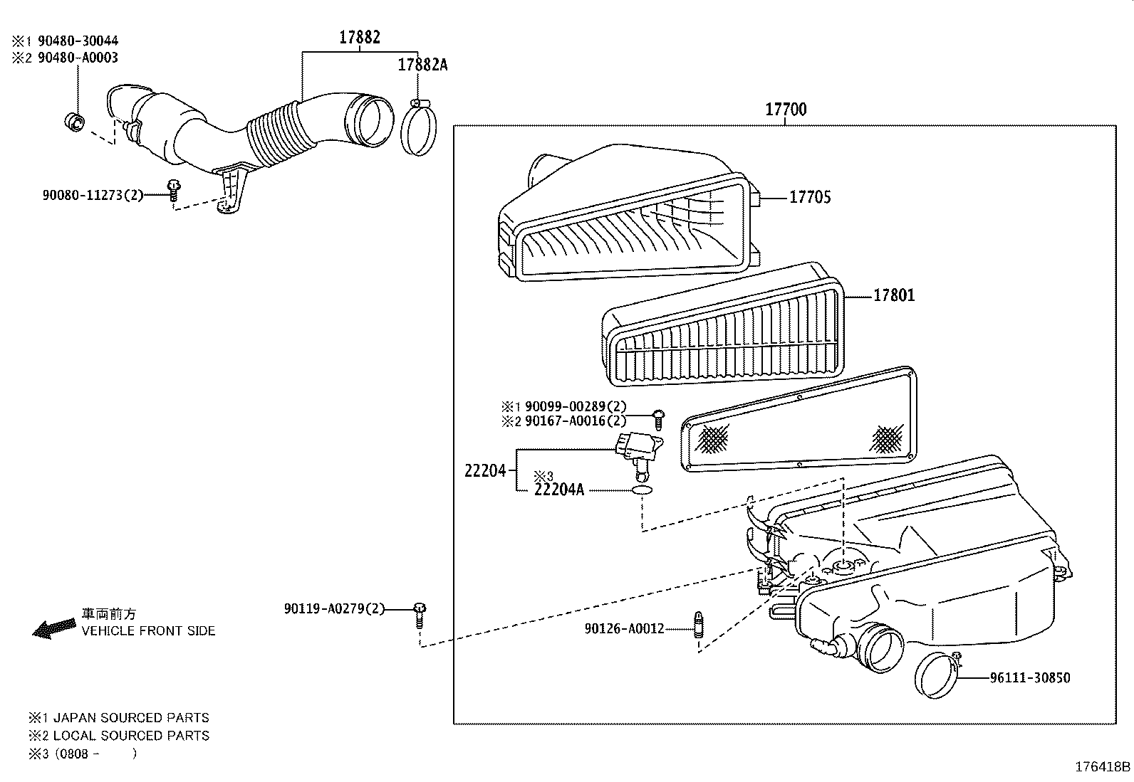 17705-0P070 CAP SUB-ASSY, AIR CLEANER product image