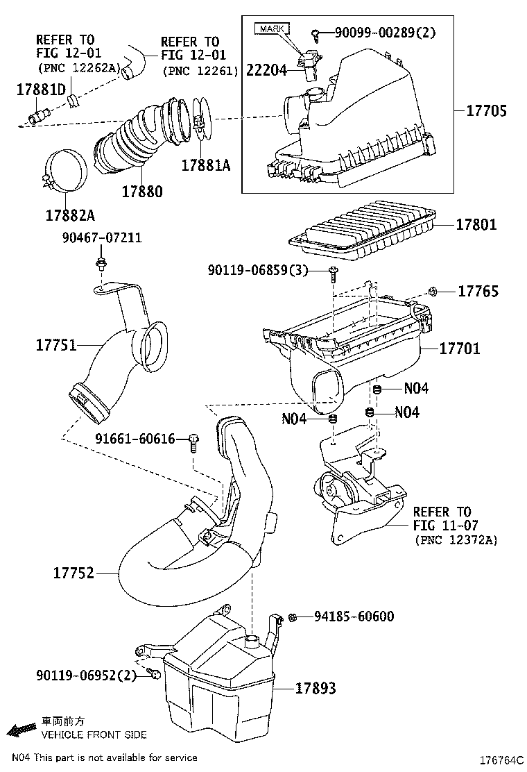 17705-0T150 CAP SUB-ASSY, AIR CLEANER product image