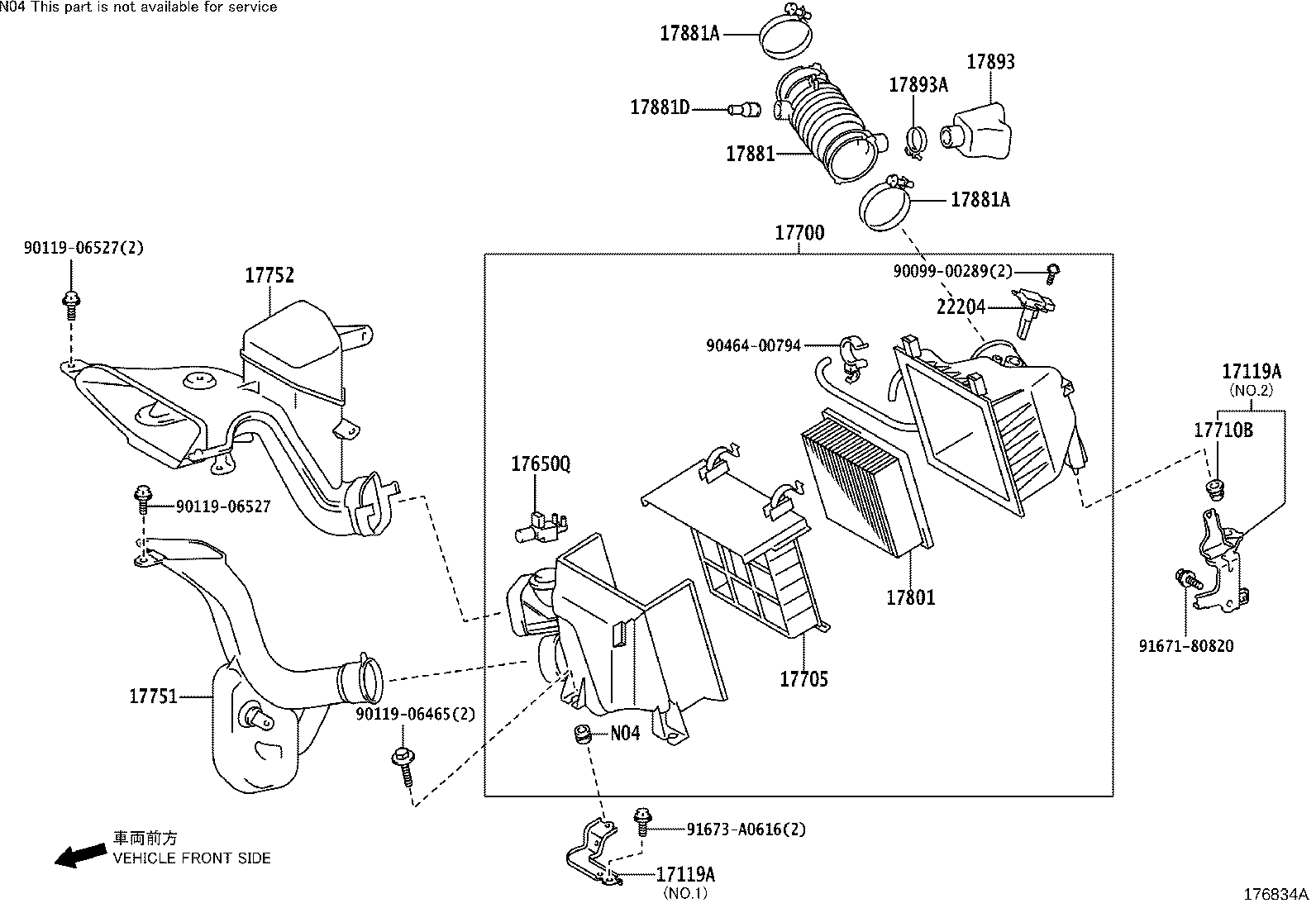 17705-31330 CAP SUB-ASSY, AIR CLEANER product image