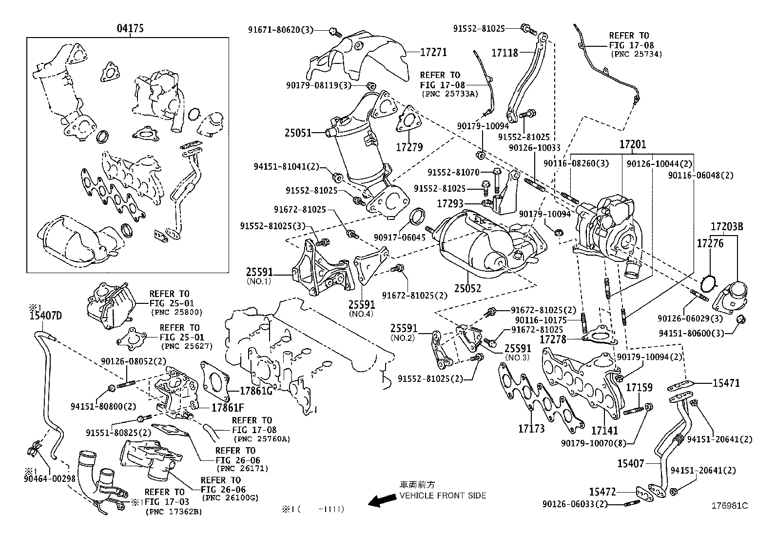 17141-33080 MANIFOLD, EXHAUST product image
