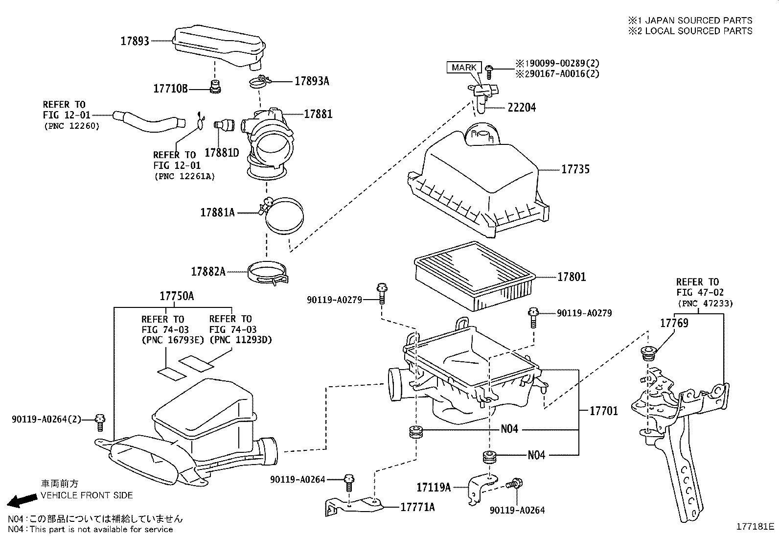 17735-0P100 CAP, AIR CLEANER product image