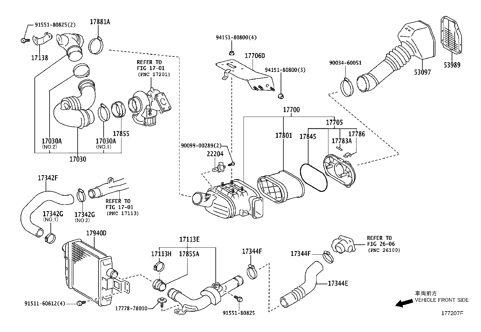 17030-78540 HOSE ASSY, AIR product image
