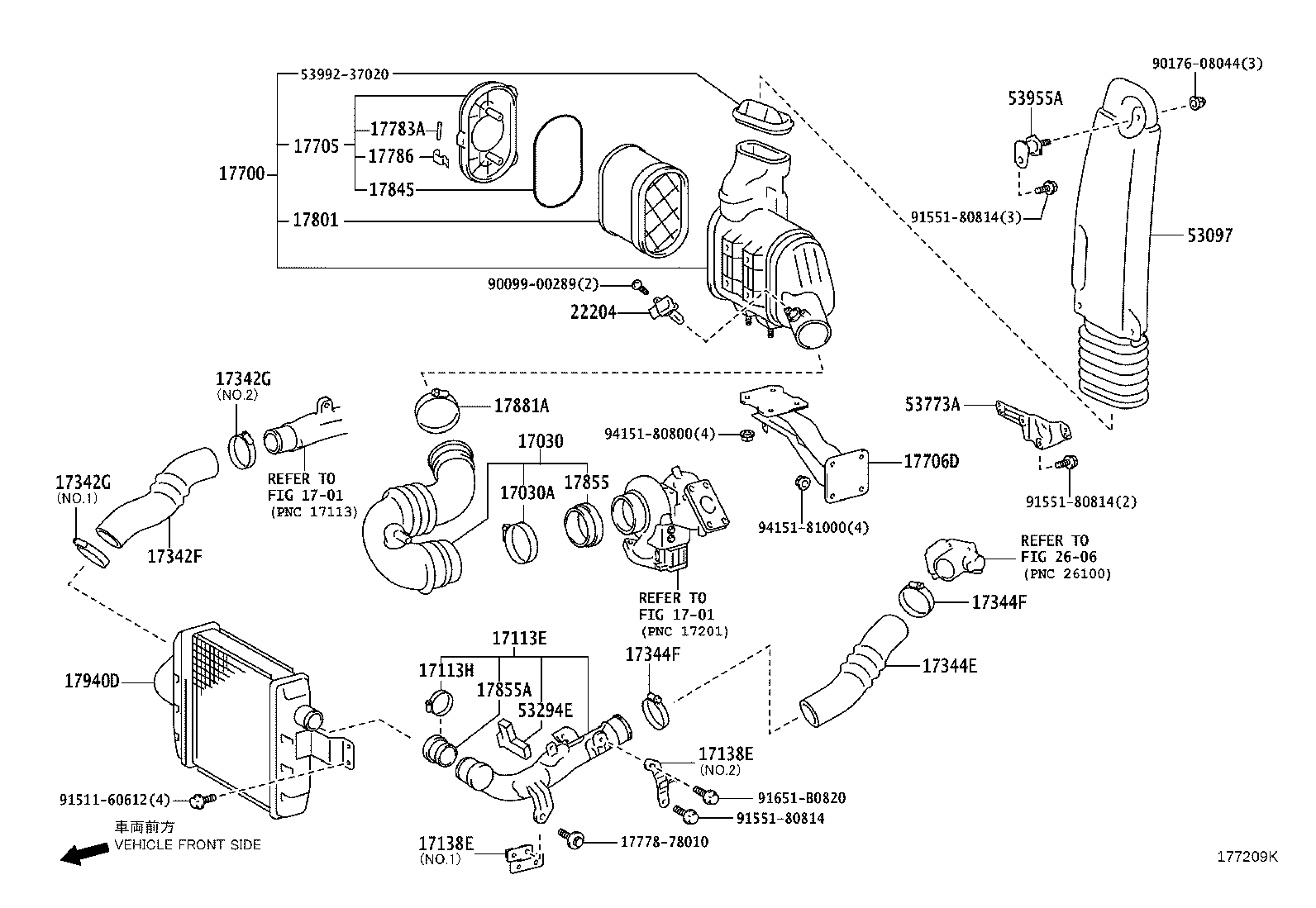 17030-78540 HOSE ASSY, AIR product image