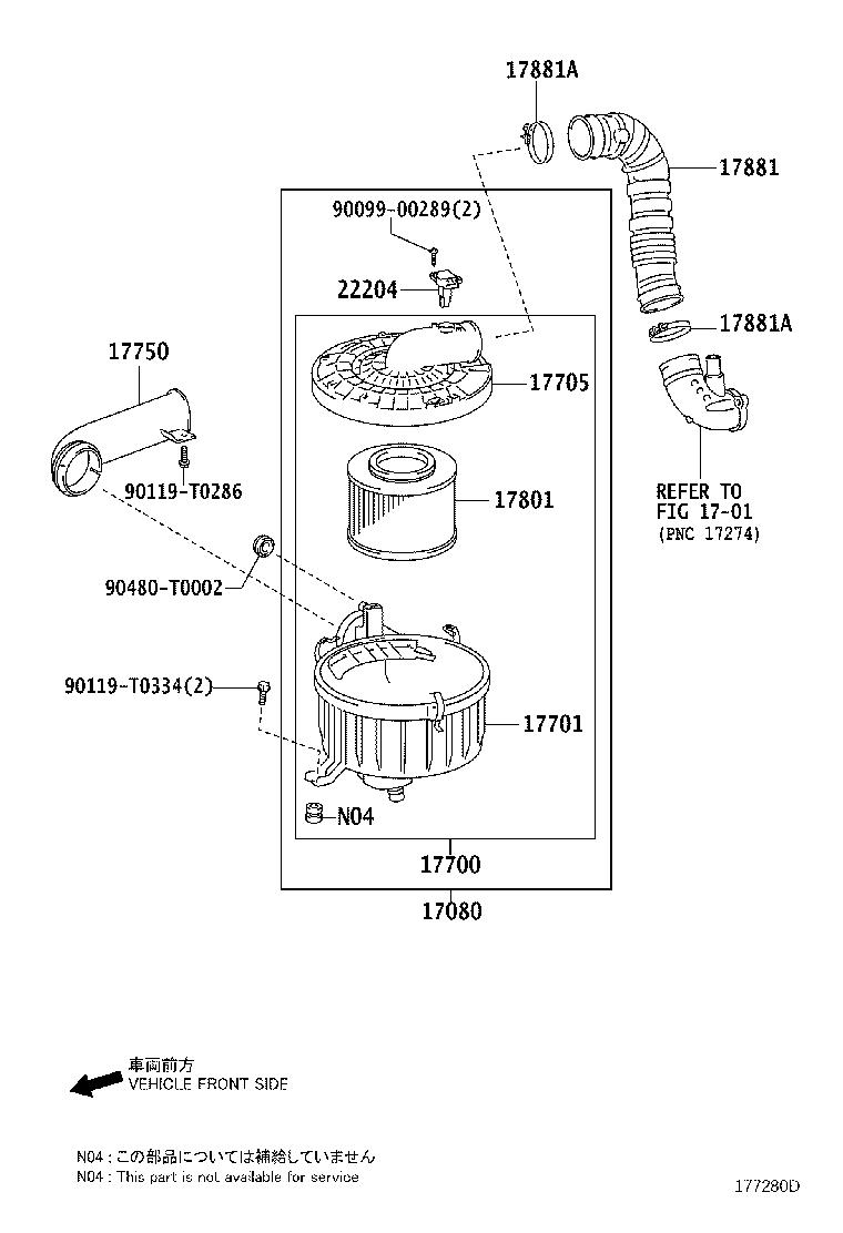 17705-0L150 CAP SUB-ASSY, AIR CLEANER product image