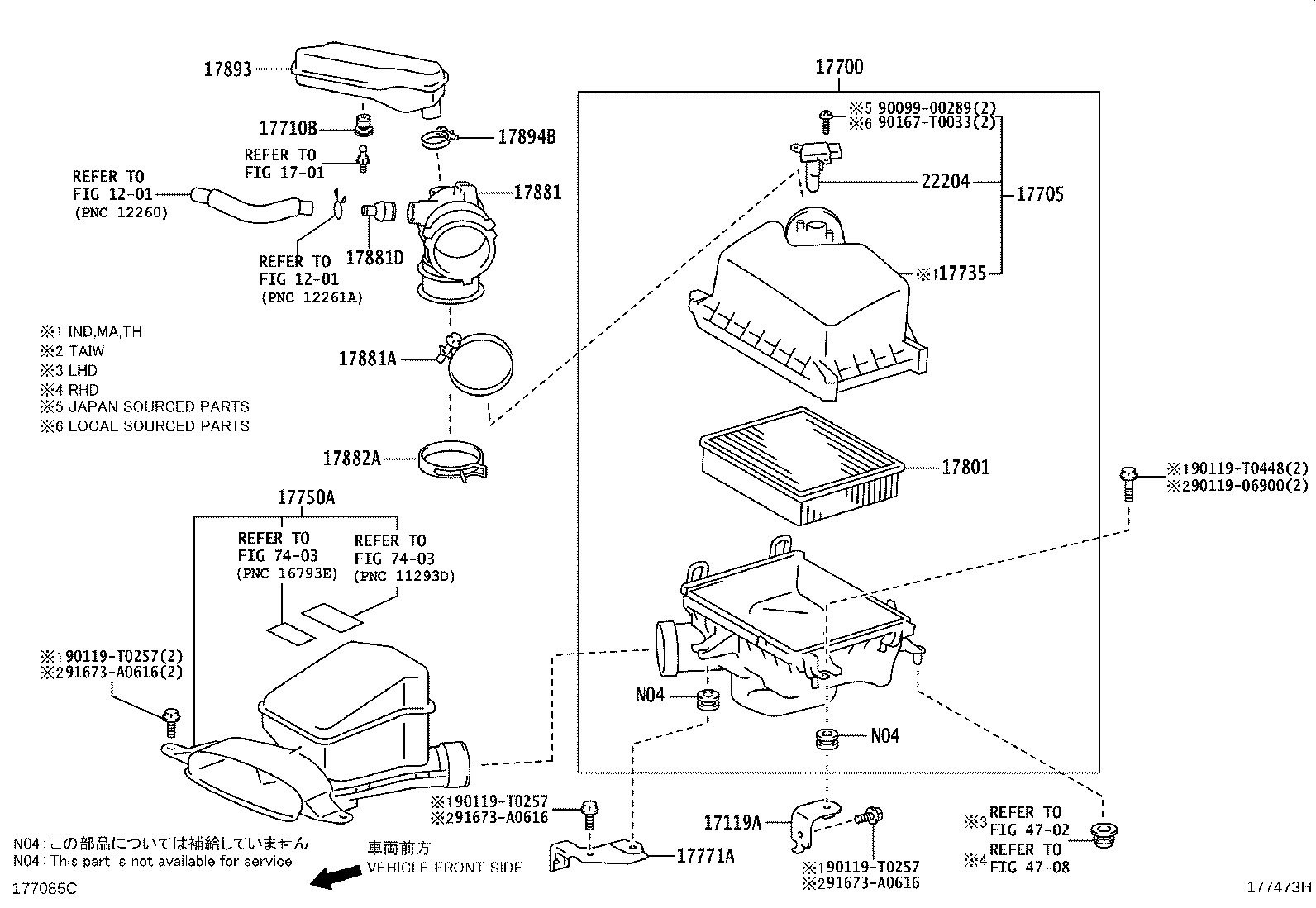 17705-0V080 CAP SUB-ASSY, AIR CLEANER product image