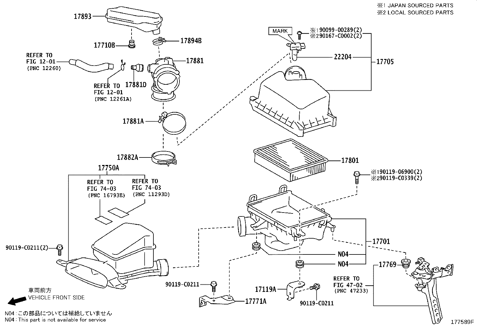 17705-0V070 CAP SUB-ASSY, AIR CLEANER product image