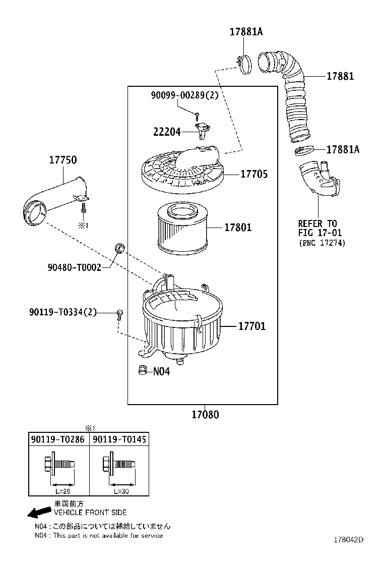 17705-0L150 CAP SUB-ASSY, AIR CLEANER product image