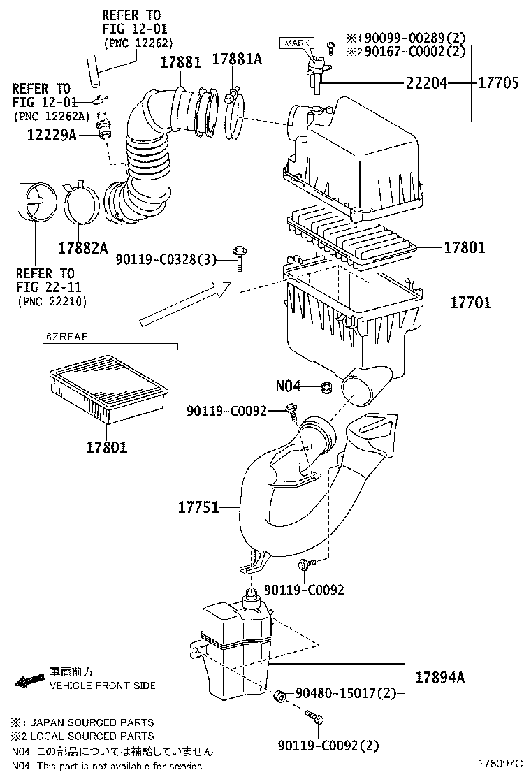 17705-0T250 CAP SUB-ASSY, AIR CLEANER product image