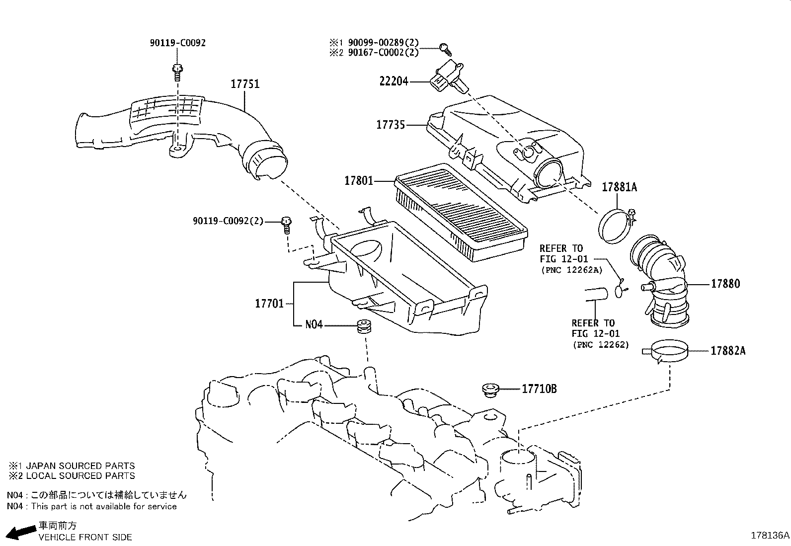 17705-0Y320 CAP SUB-ASSY, AIR CLEANER product image