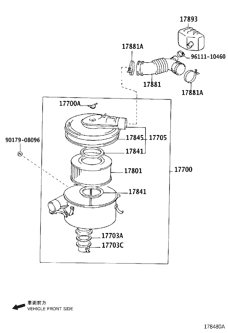 17700-17360 CLEANER ASSY, AIR product image
