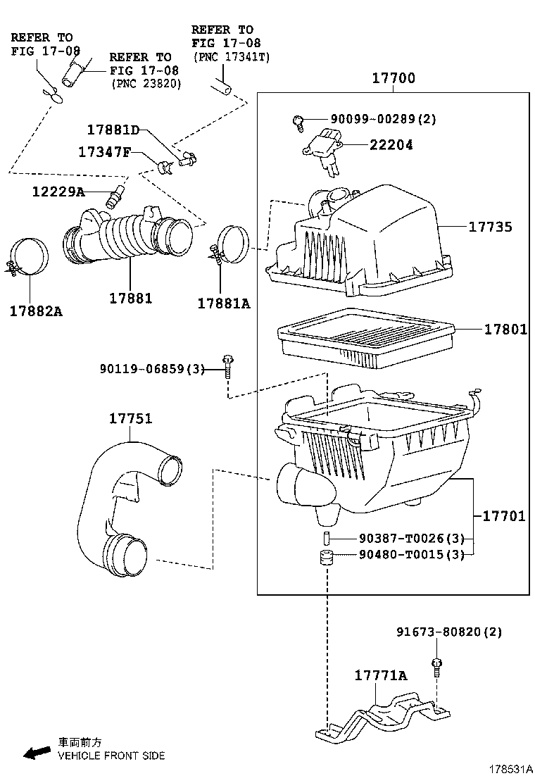 12229-0T040 PIPE, VENTILATION product image