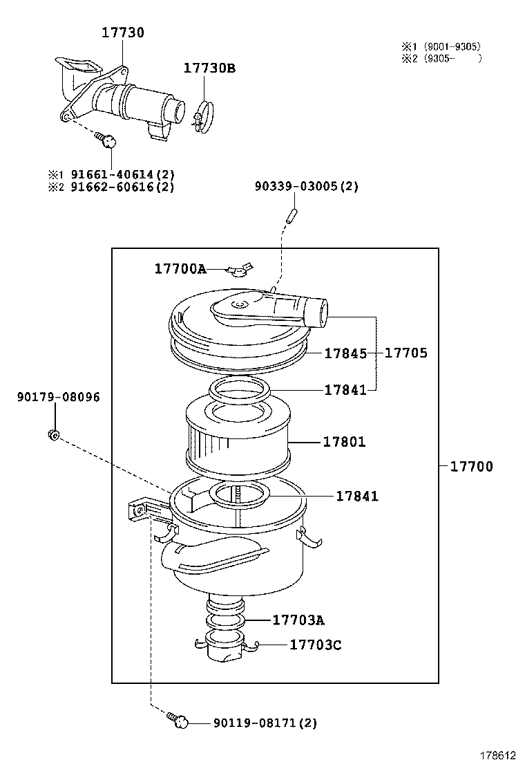 17705-66090 CAP SUB-ASSY, AIR CLEANER product image