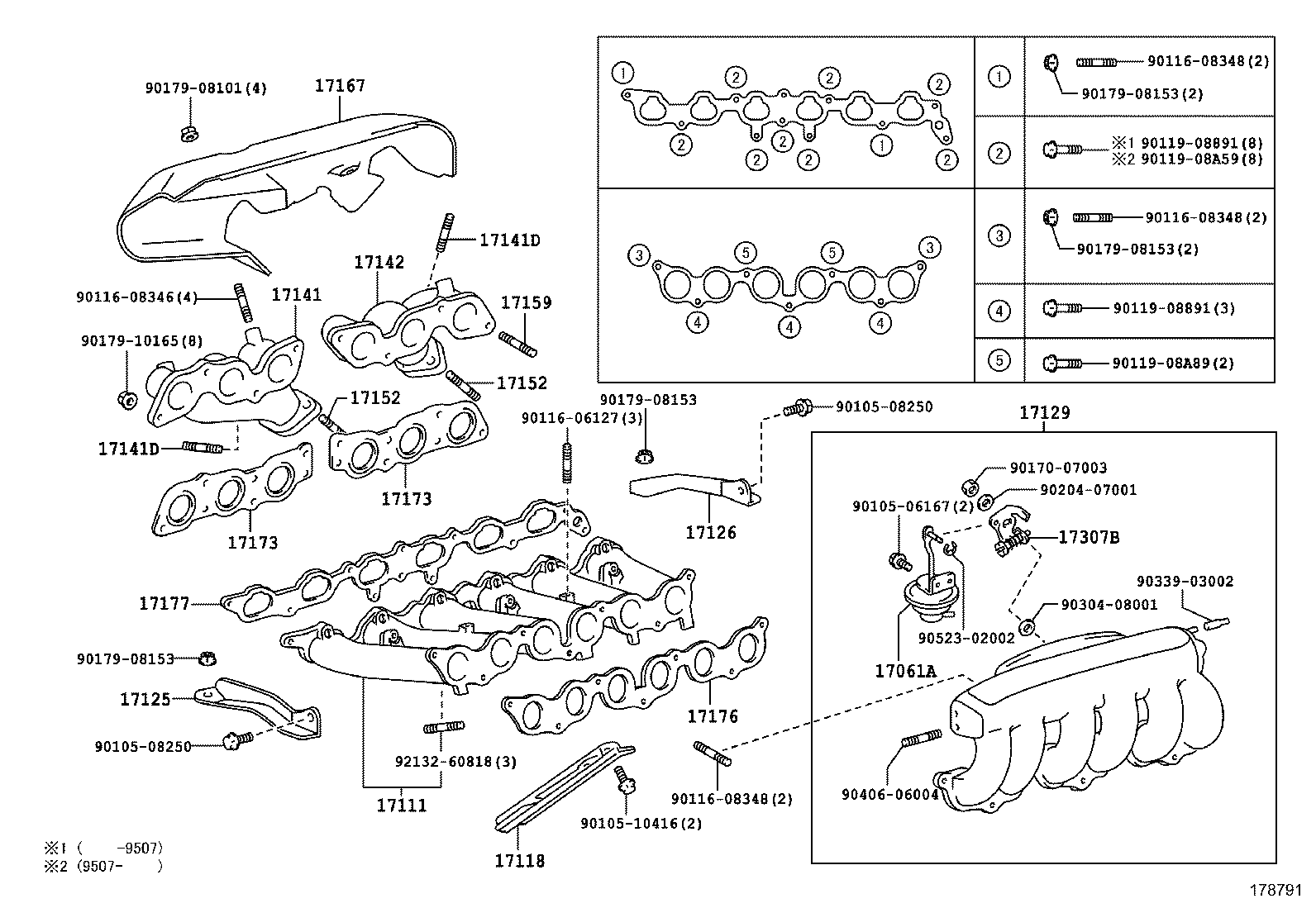 04175-46020 GASKET KIT, TURBOCHARGER product image