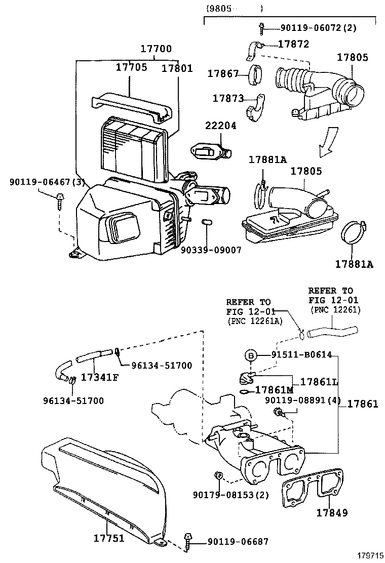 17700-46340 CLEANER ASSY, AIR product image