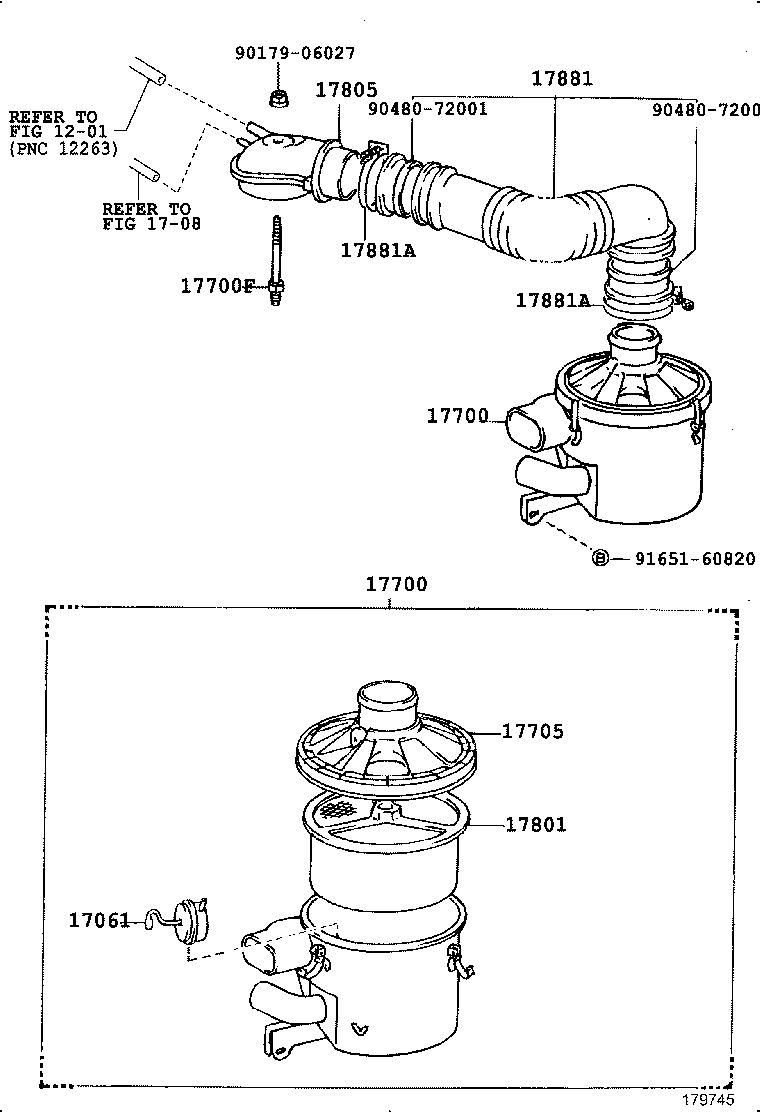 17705-72090 CAP SUB-ASSY, AIR CLEANER product image