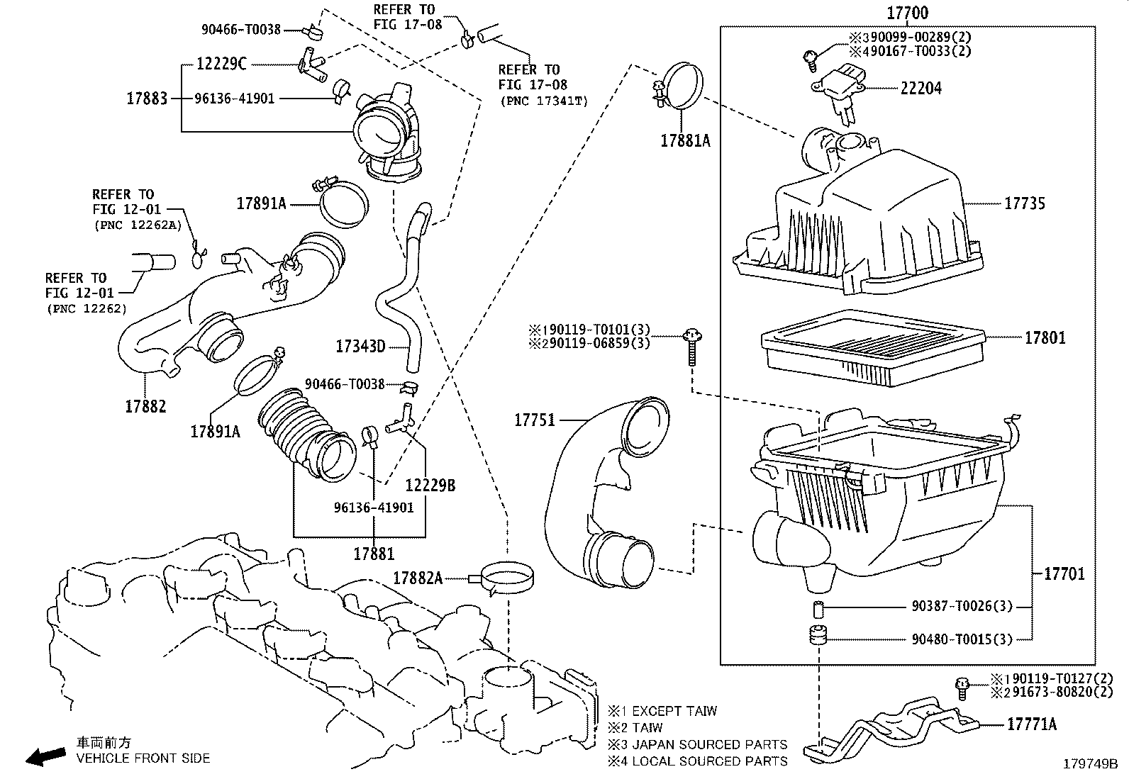 12229-0T040 PIPE, VENTILATION product image