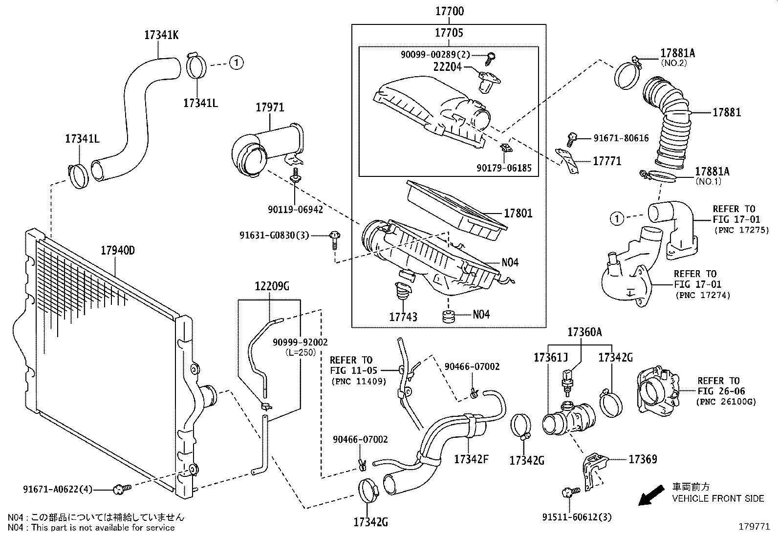 17700-75413 CLEANER ASSY, AIR product image