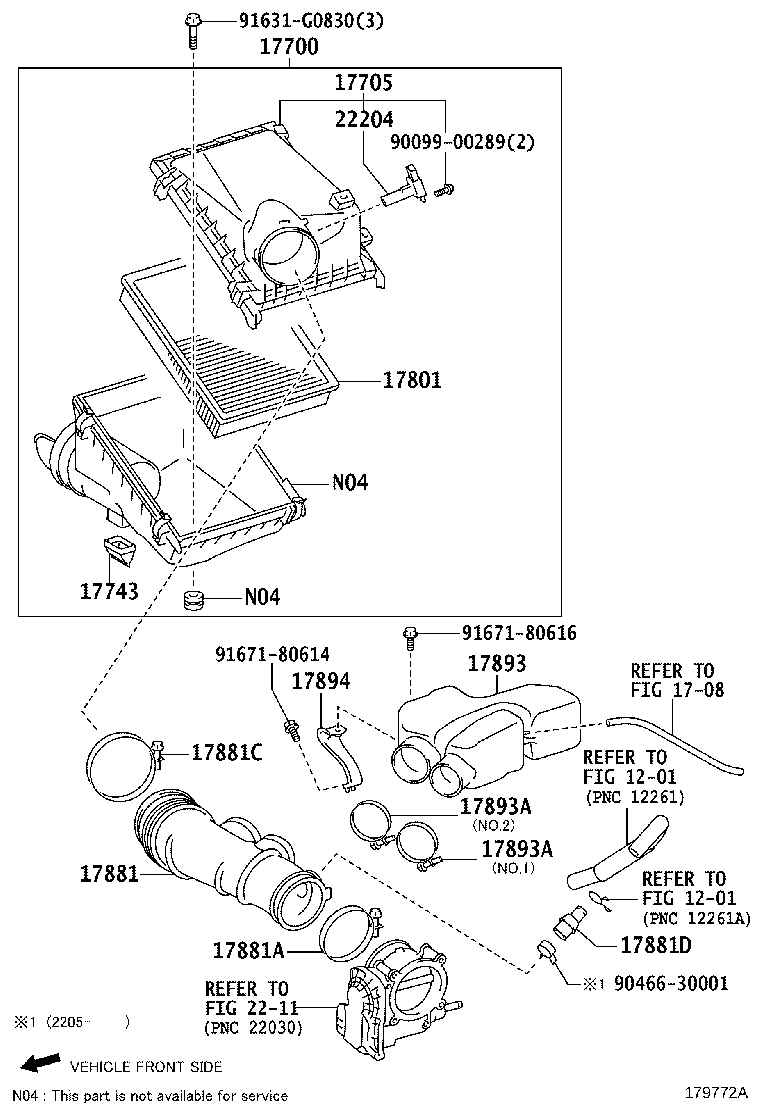 17700-75413 CLEANER ASSY, AIR product image