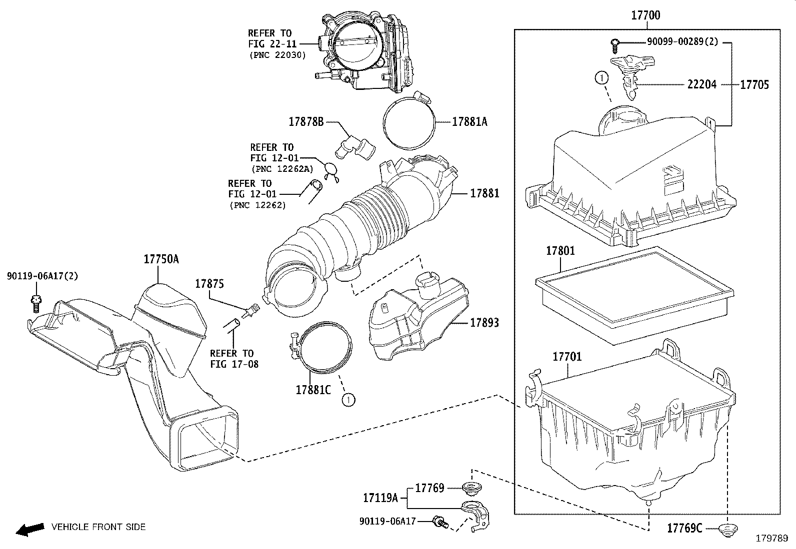 17700-25091 CLEANER ASSY, AIR product image