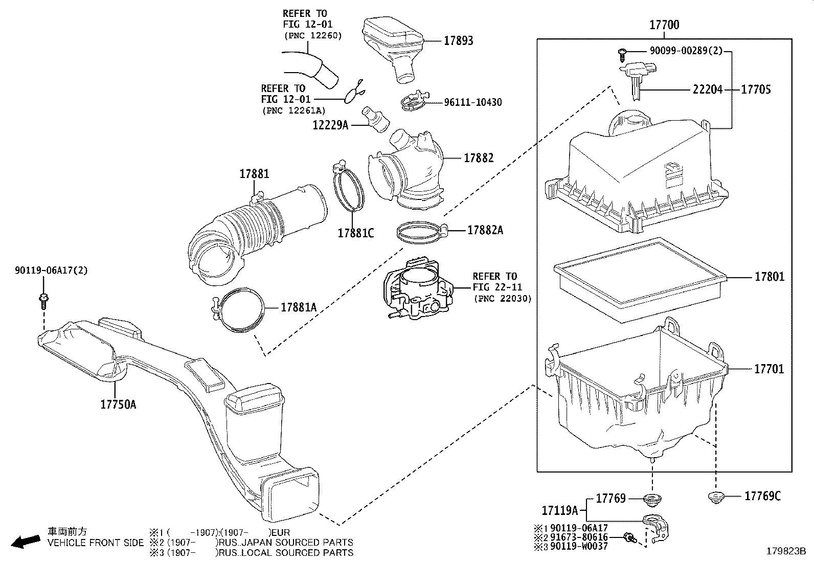 17700-25091 CLEANER ASSY, AIR product image