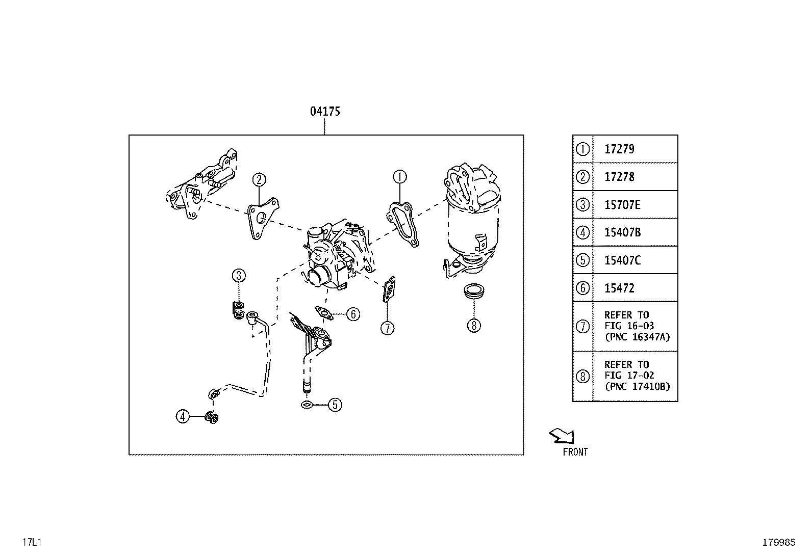 90041-16496 BOLT, STUD(FOR TURBOCHARGER) product image