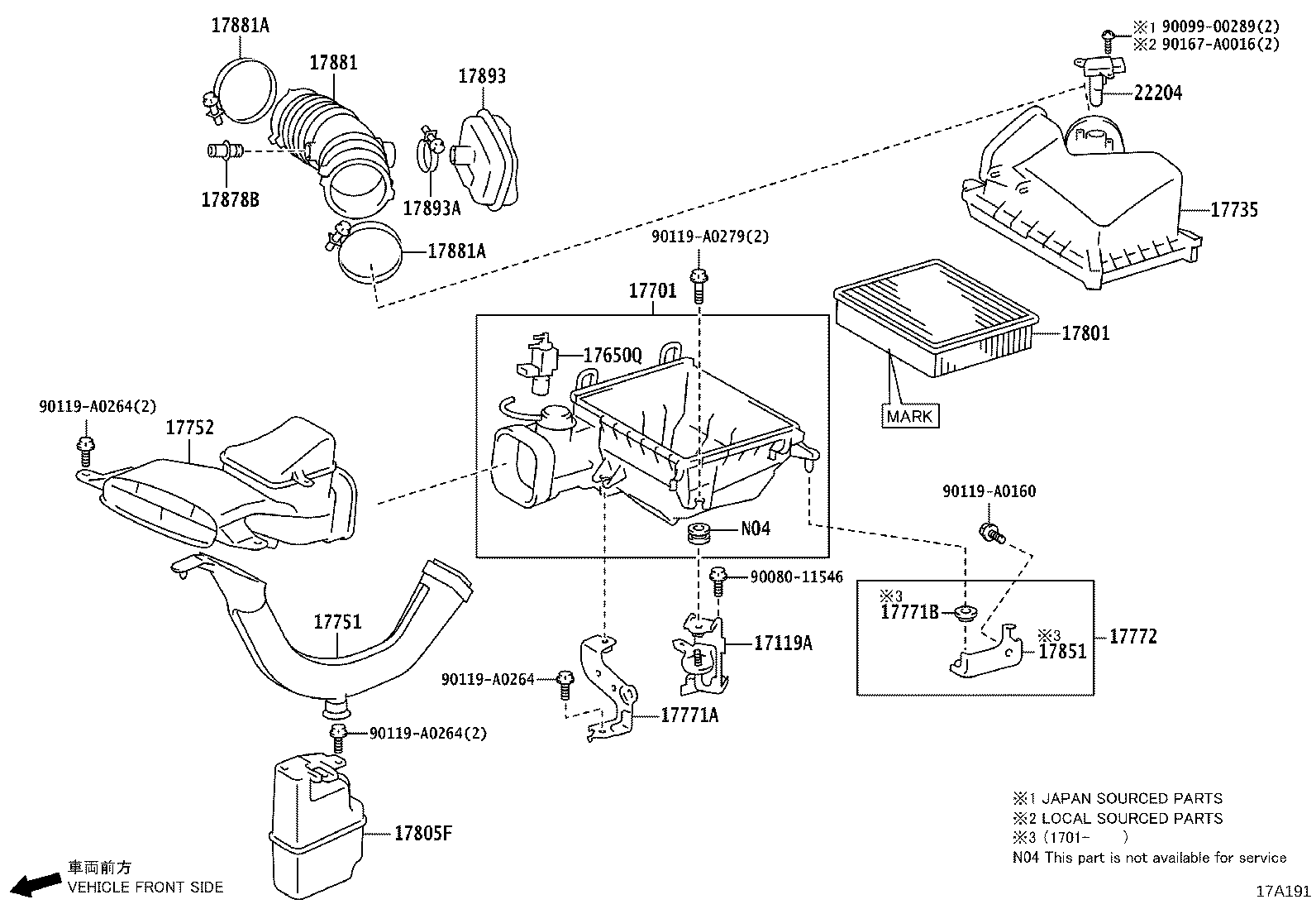 17735-0P100 CAP, AIR CLEANER product image
