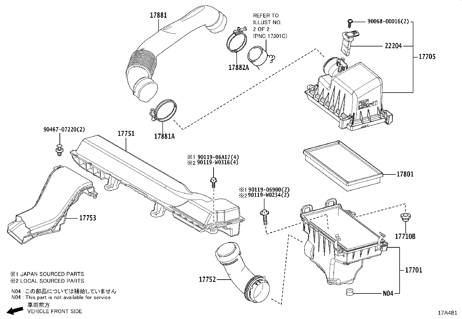 17705-F2070 CAP SUB-ASSY, AIR CLEANER product image