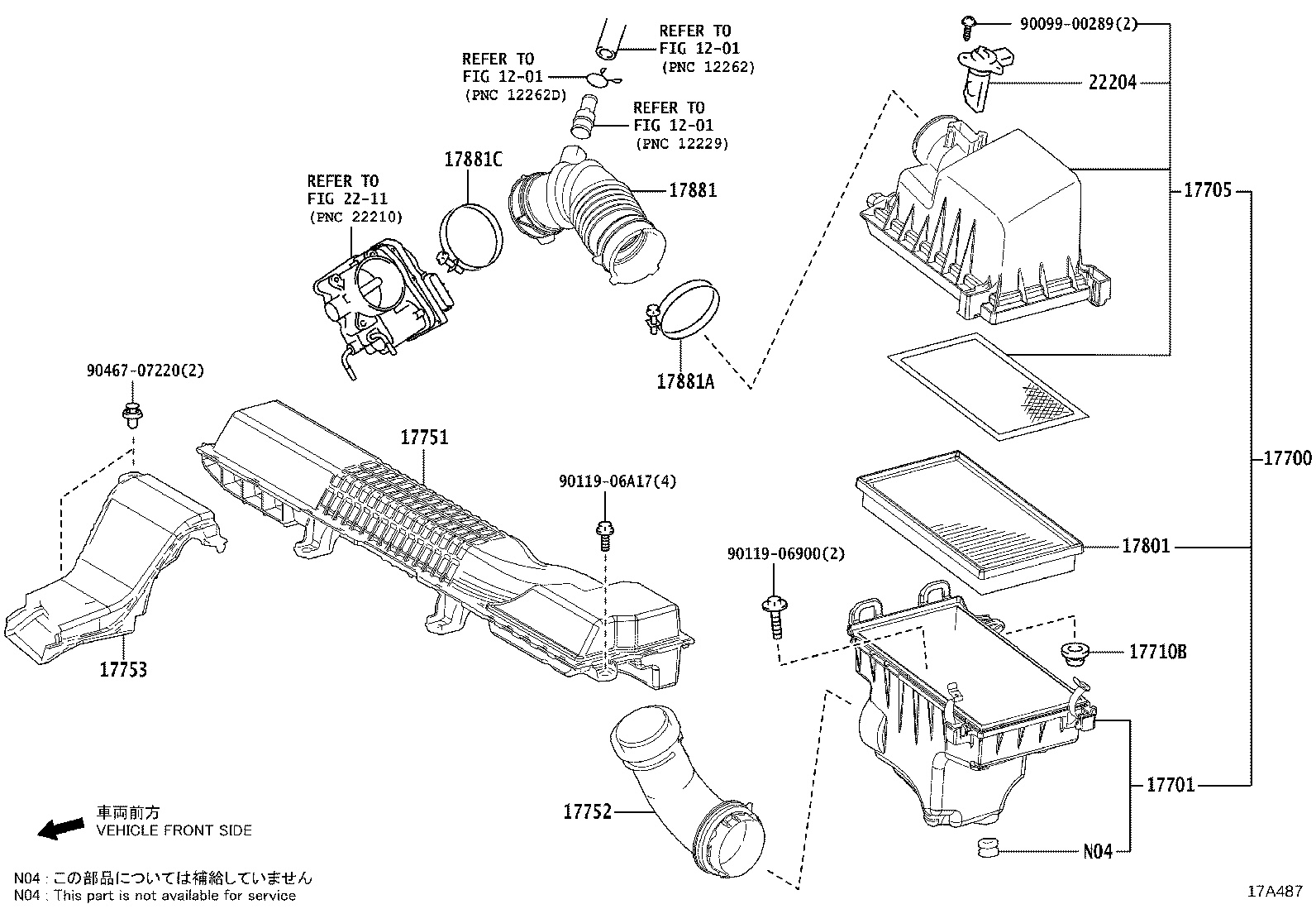 17700-37360 CLEANER ASSY, AIR product image