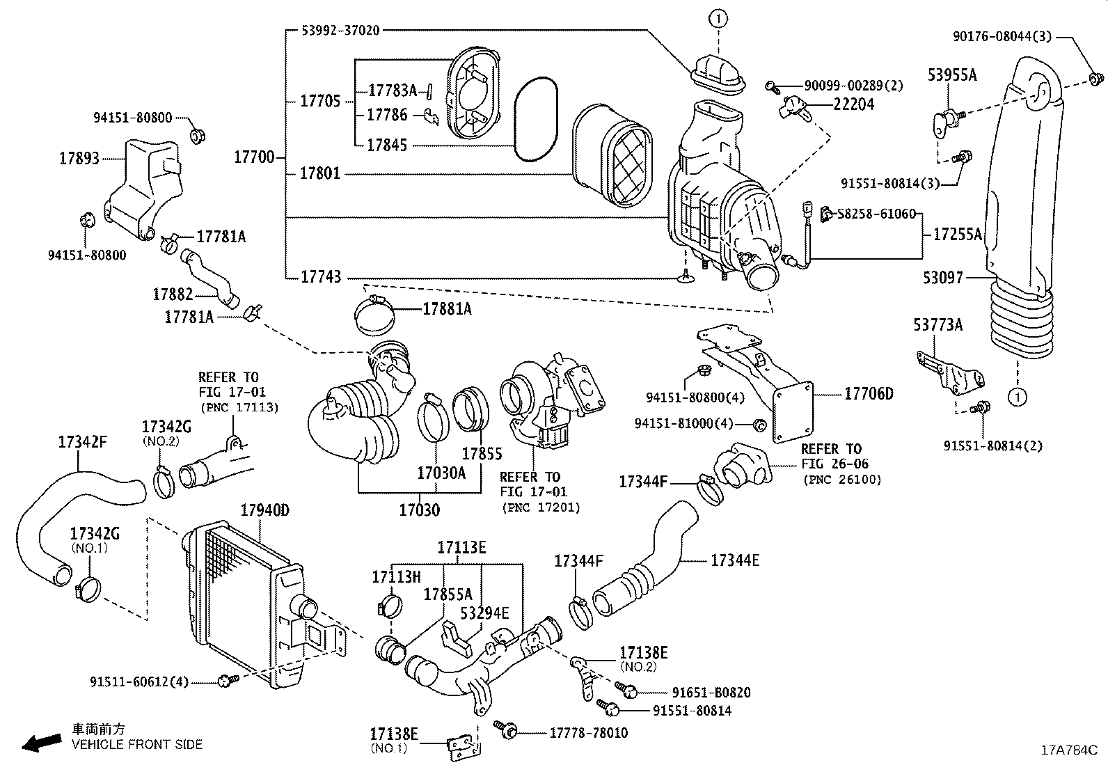 17030-78540 HOSE ASSY, AIR product image