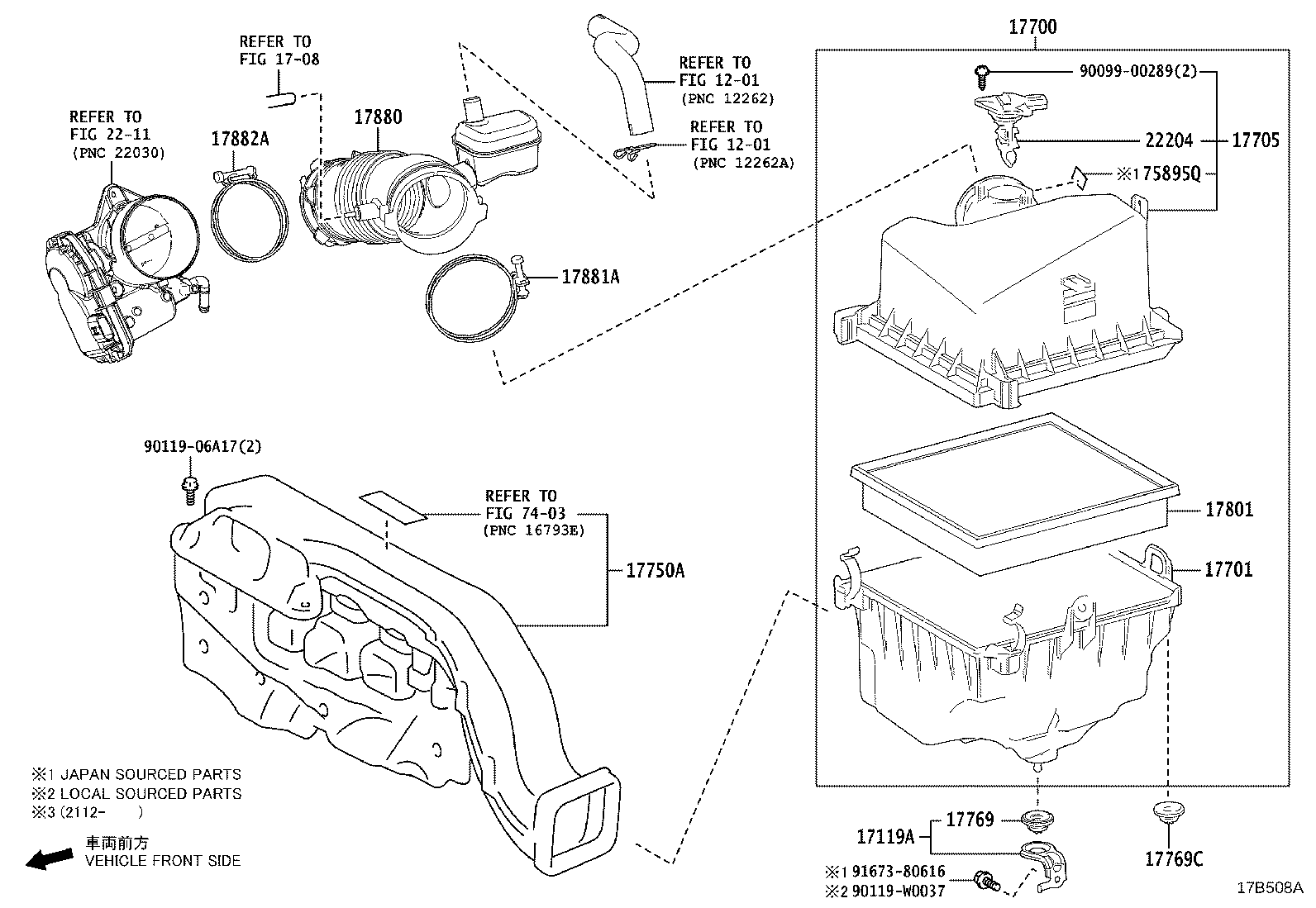 17700-25091 CLEANER ASSY, AIR product image