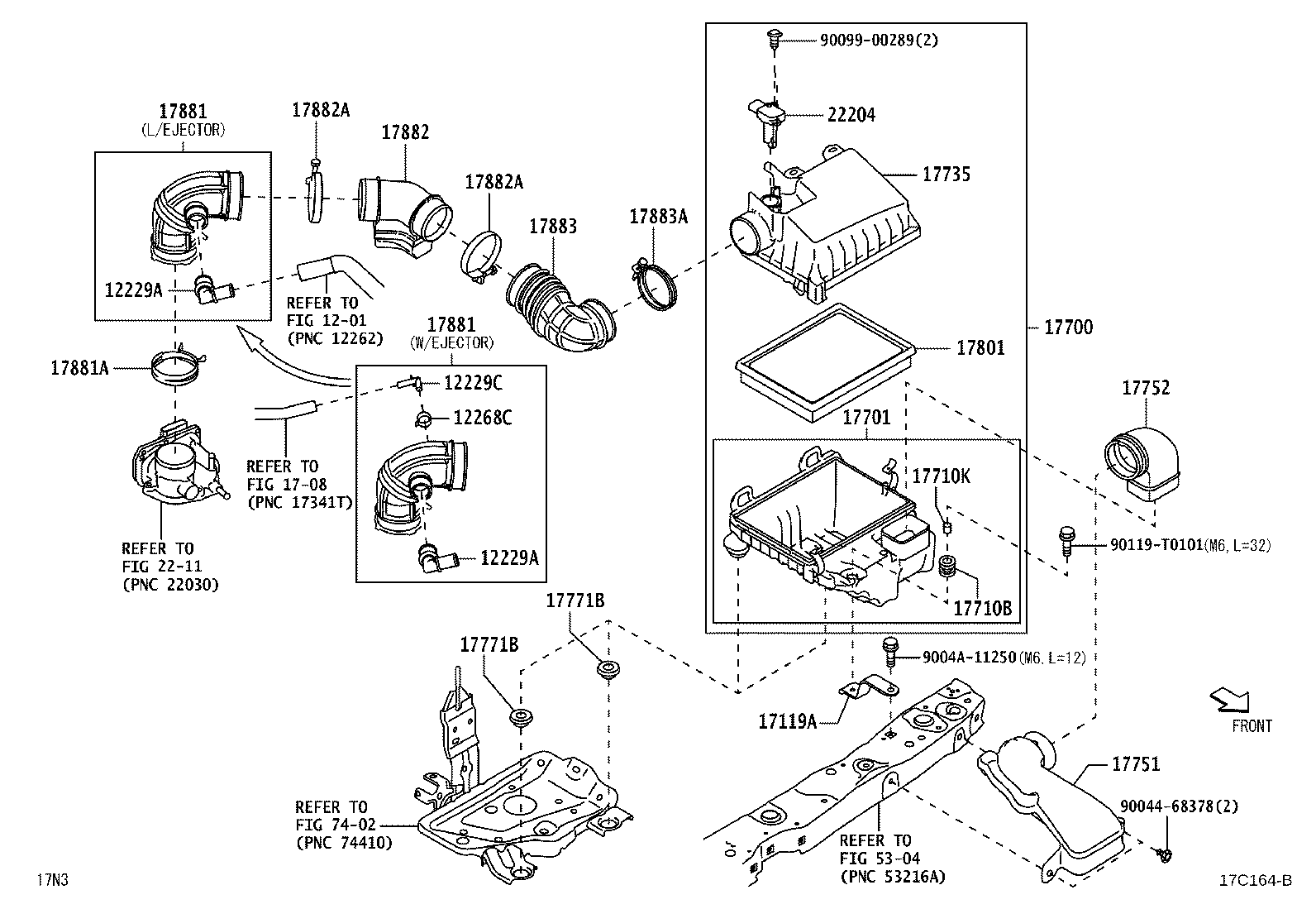 17701-BZ280 CASE SUB-ASSY, AIR CLEANER product image