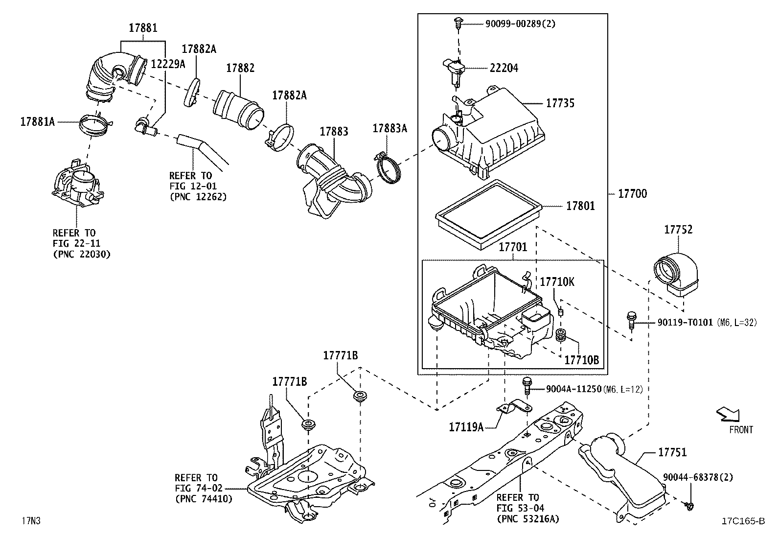 17701-BZ280 CASE SUB-ASSY, AIR CLEANER product image