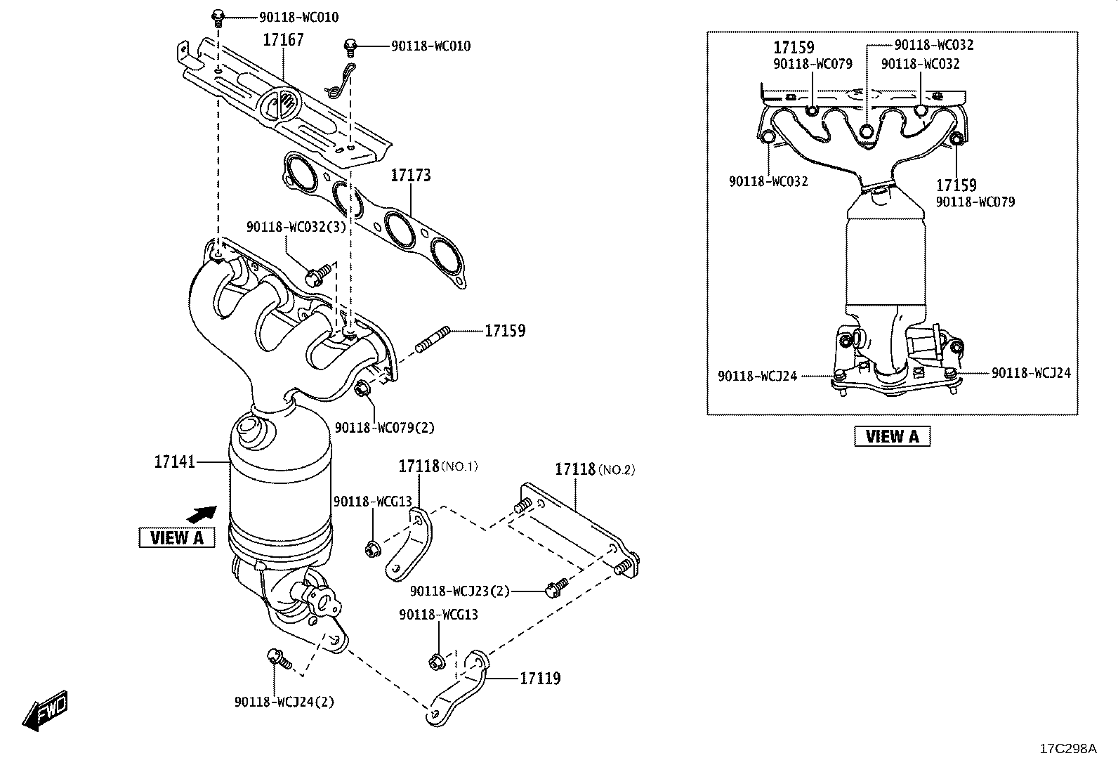 17119-WC005 STAY, MANIFOLD, NO.2 product image