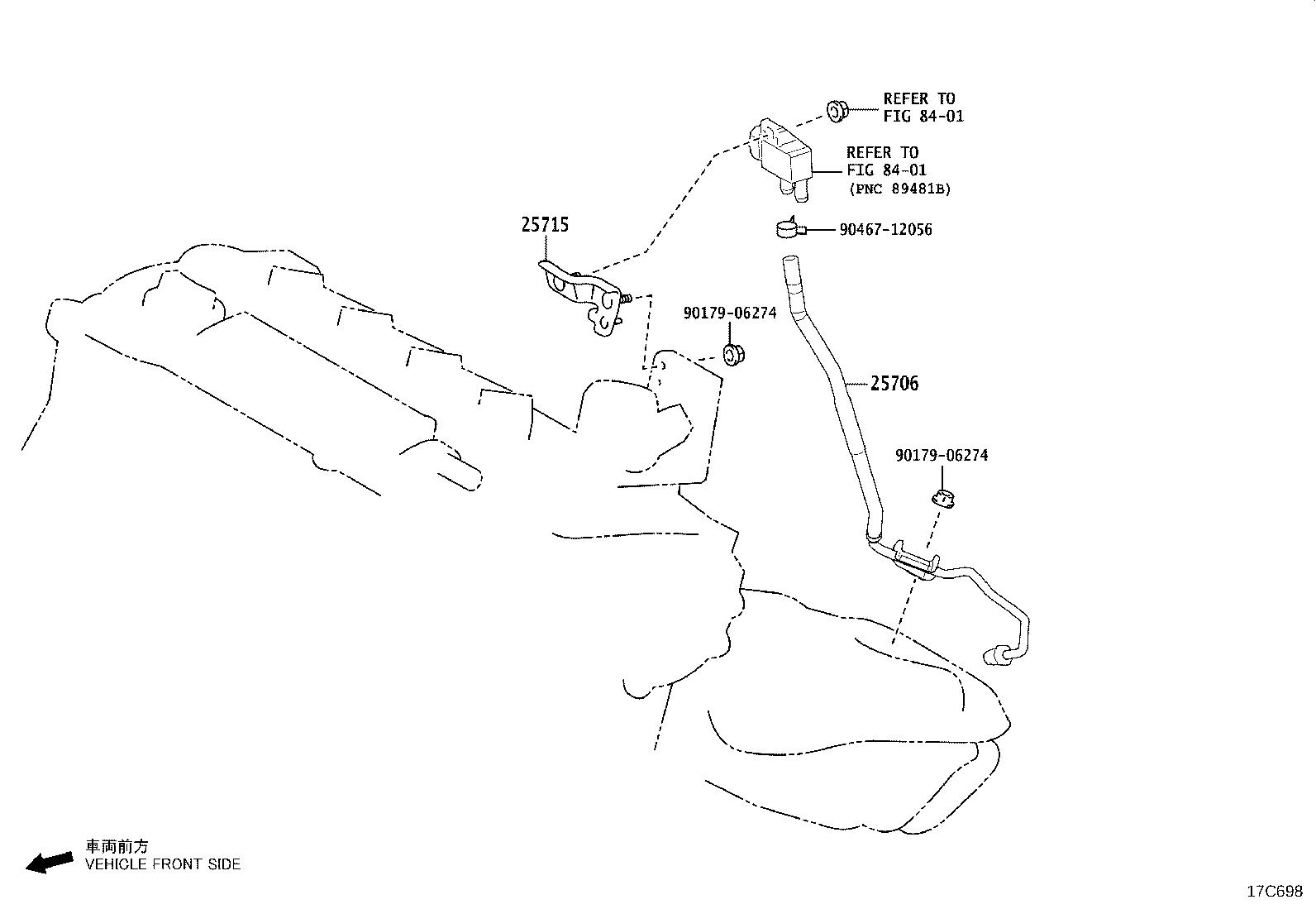 77196-0E020 CLIP(FOR FUEL VAPOR FEED HOSE, NO.1) product image