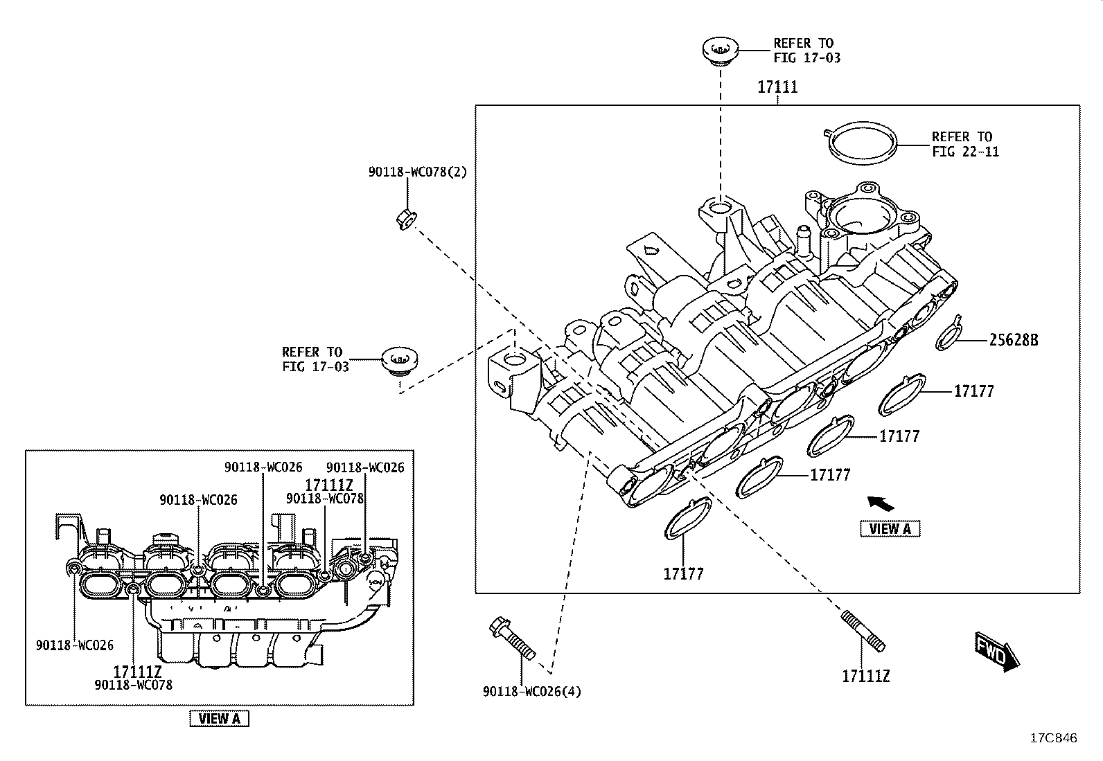 17119-WC005 STAY, MANIFOLD, NO.2 product image