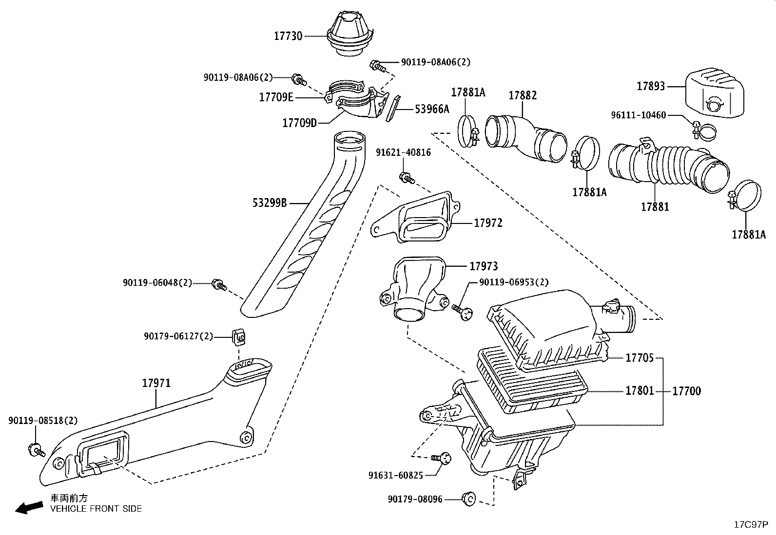 17700-17360 CLEANER ASSY, AIR product image