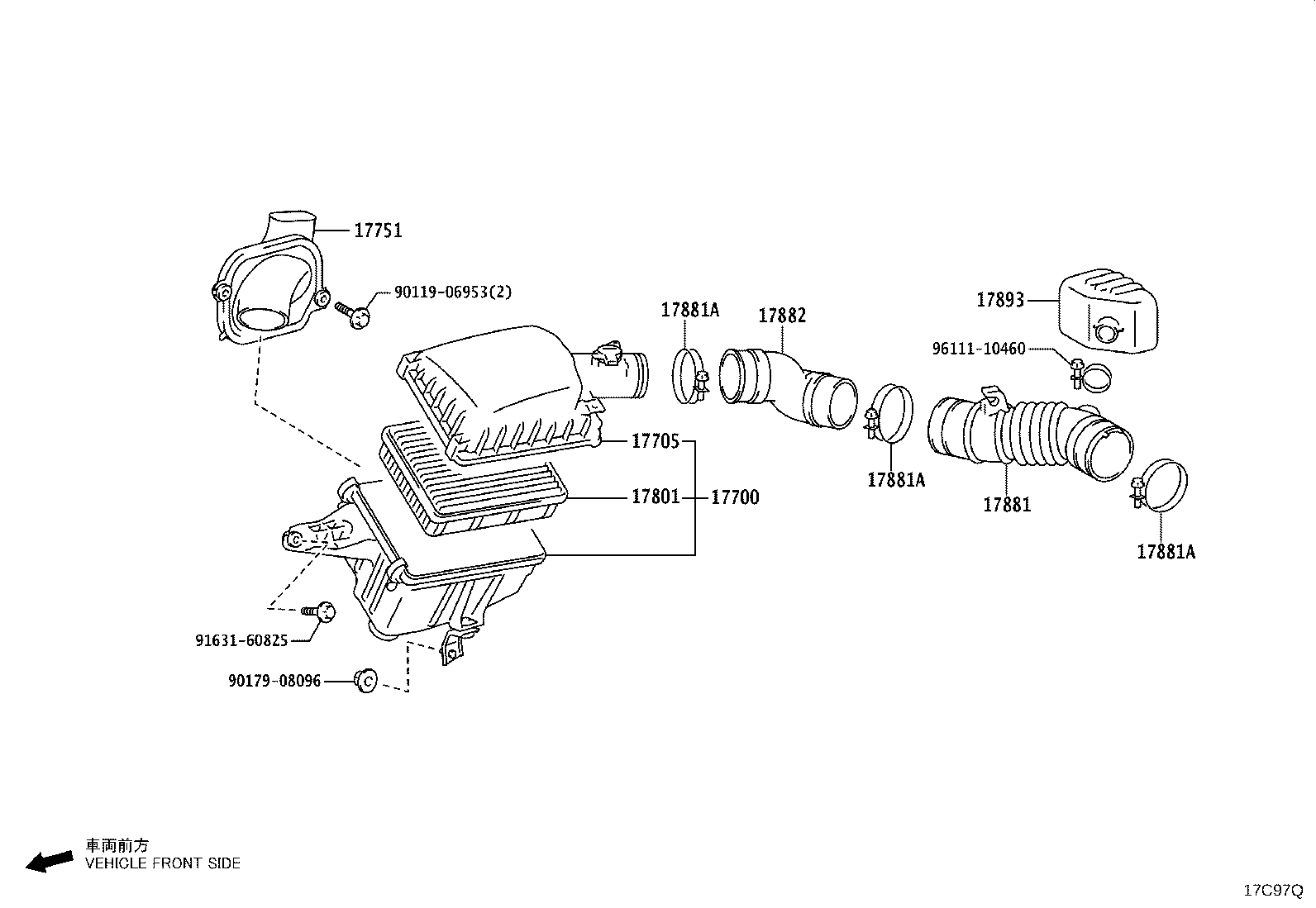 17700-17360 CLEANER ASSY, AIR product image