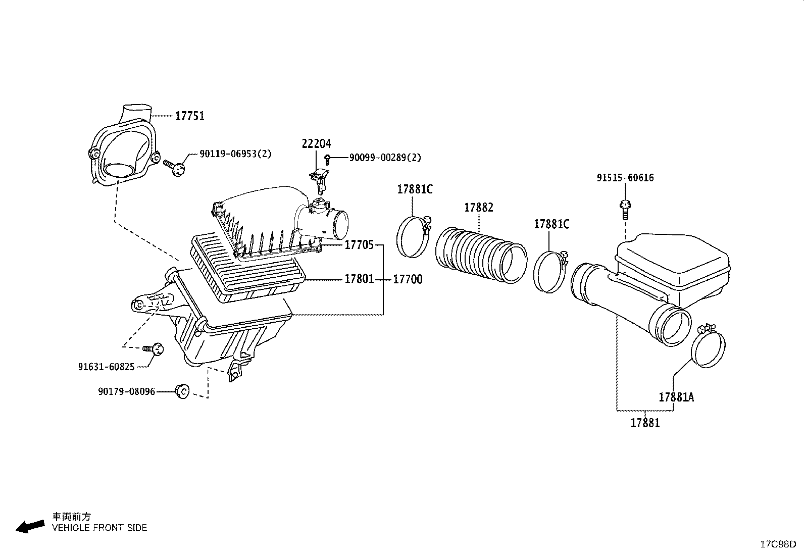 17700-17360 CLEANER ASSY, AIR product image
