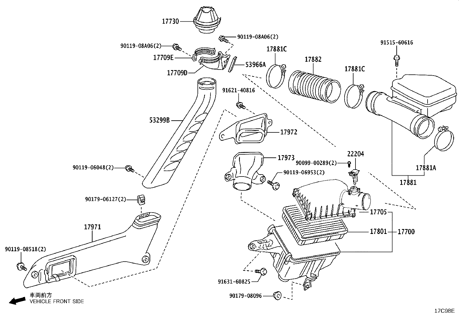 17700-17360 CLEANER ASSY, AIR product image