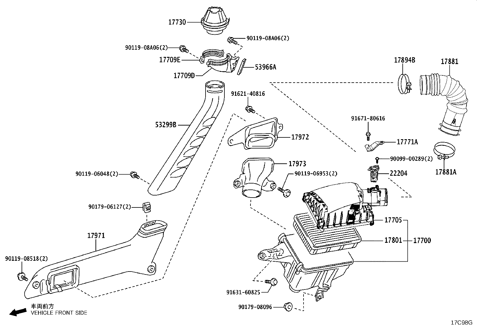 17700-17360 CLEANER ASSY, AIR product image
