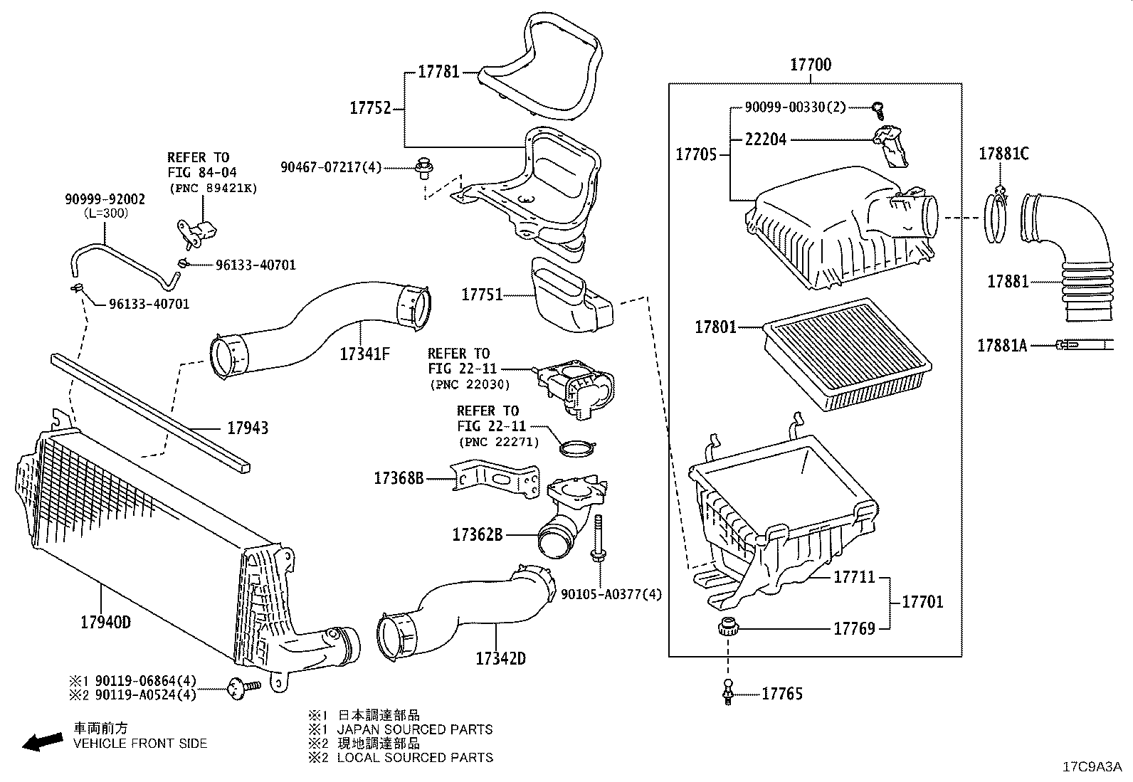 17700-YY050 CLEANER ASSY, AIR product image